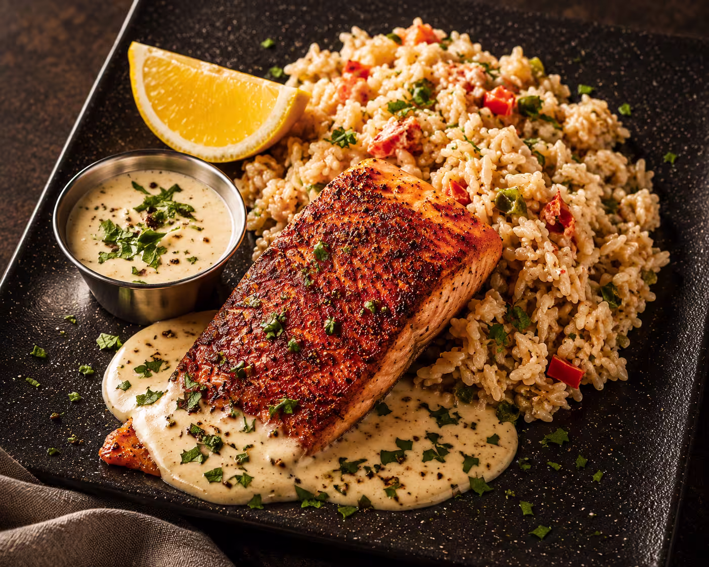 Chipotle Crusted Salmon Seafoods Applebees Menu UAE