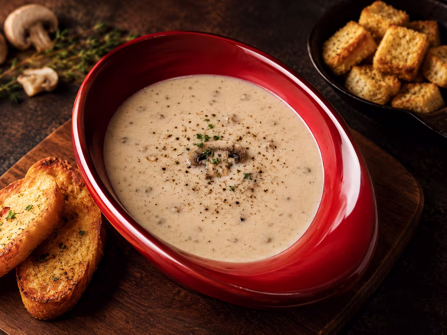 Creamy Mushroom Soup in Applebees Restaurant Menu UAE