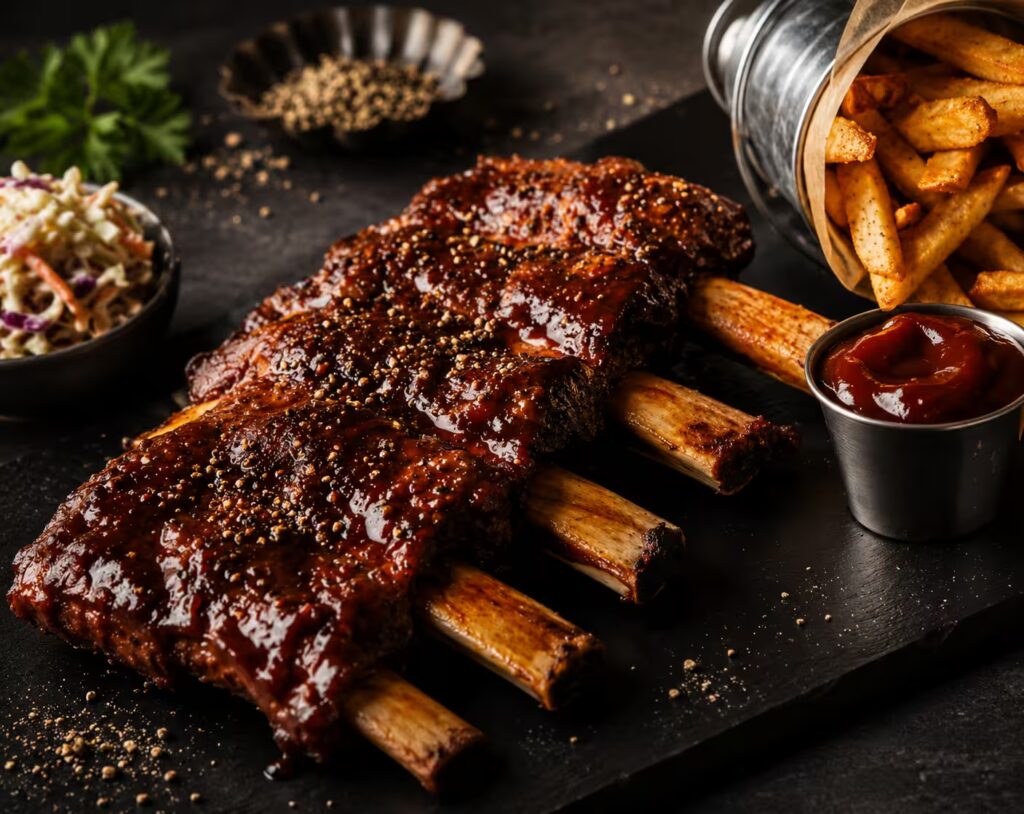 Double Glazed Beef Rack ribs in Applebees restaurant UAE Menu