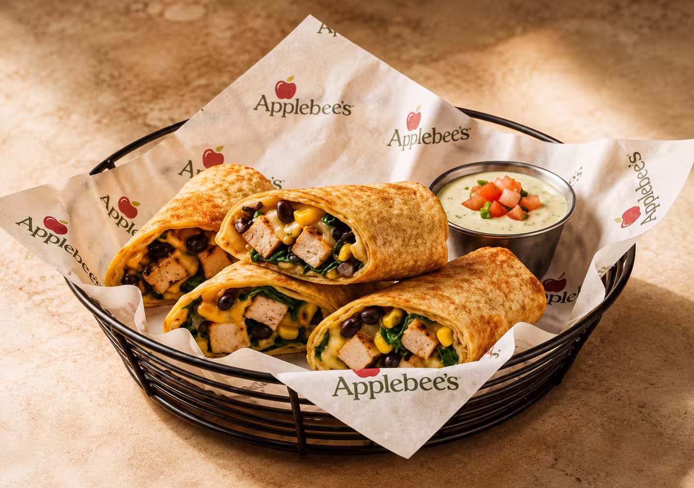 Santa fe Eggrolls are Appetizer of Applebees Menu UAE
