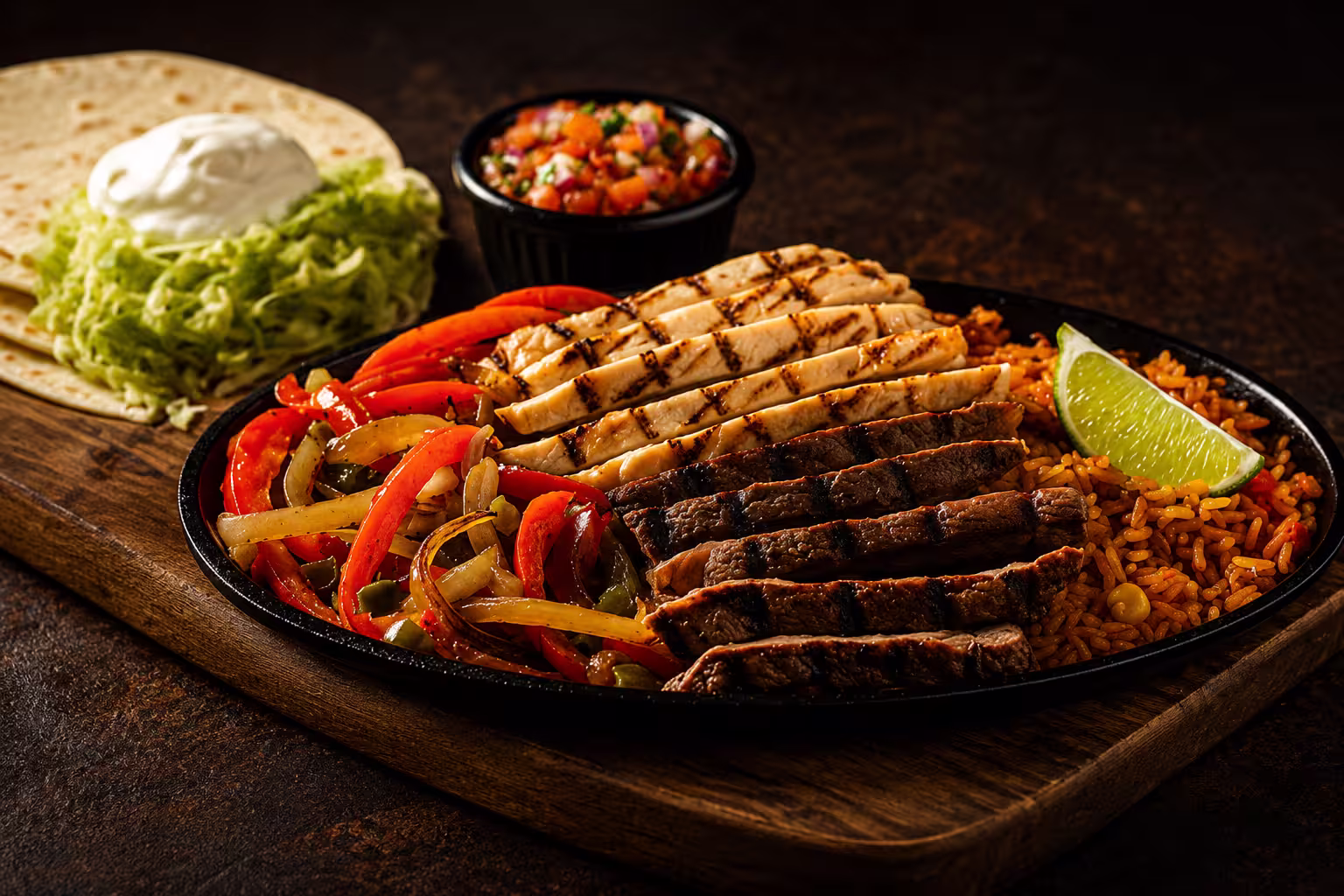 Sizzling Skillet Fajitas in Applebees menu UAE
