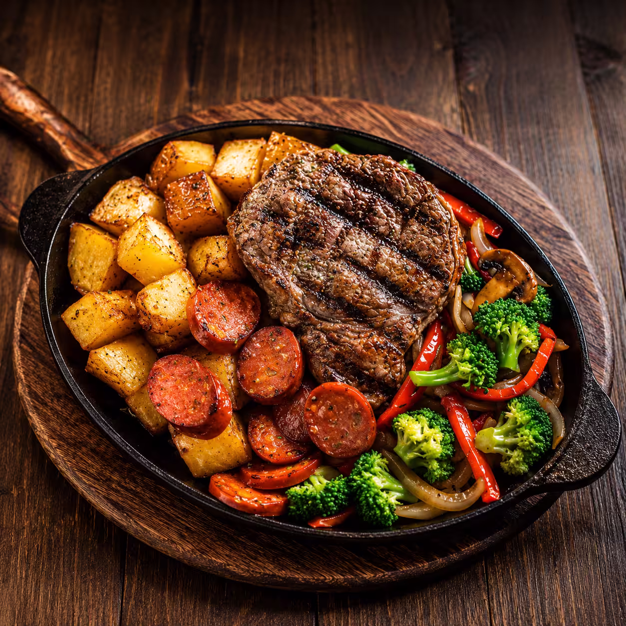 Steak Suasage double cheese Sizzler in Applebees menu UAE